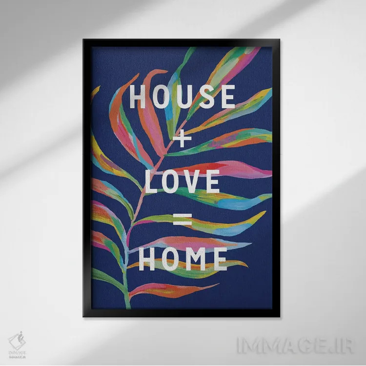 تابلو دکوراتیو خانه اثر اتاوی - نمای قابدار مشکی