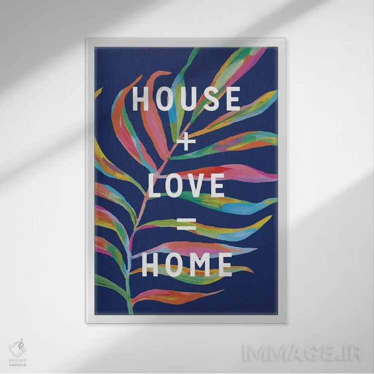 تابلو دکوراتیو خانه اثر اتاوی - نمای قابدار سفید