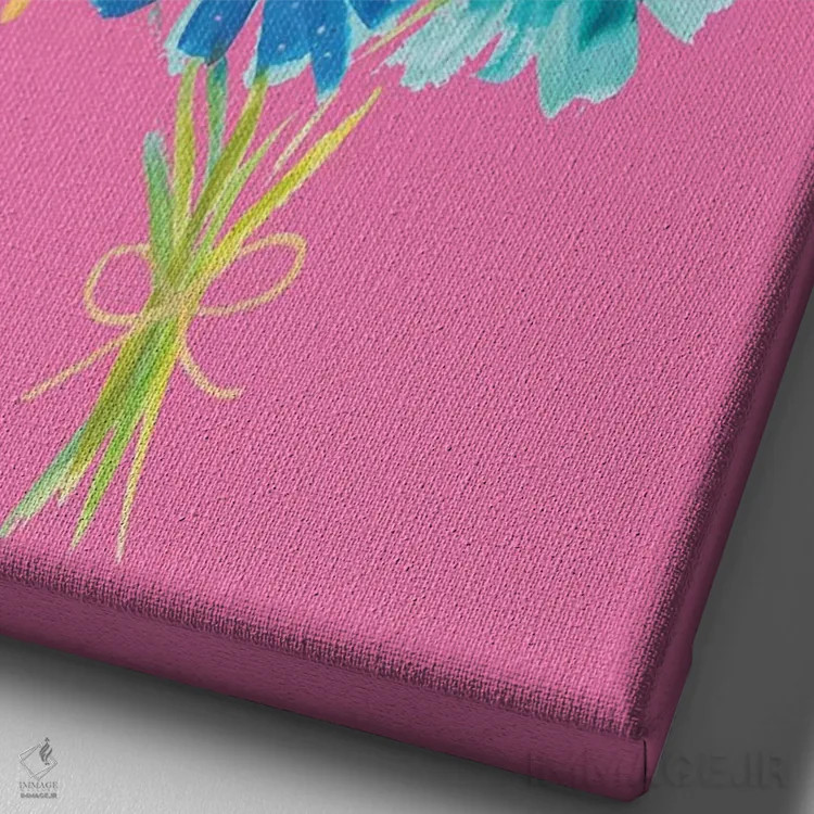 تابلو دکوراتیو دسته گل ششم اثر اتاوی - نمای نزدیک بافت بوم