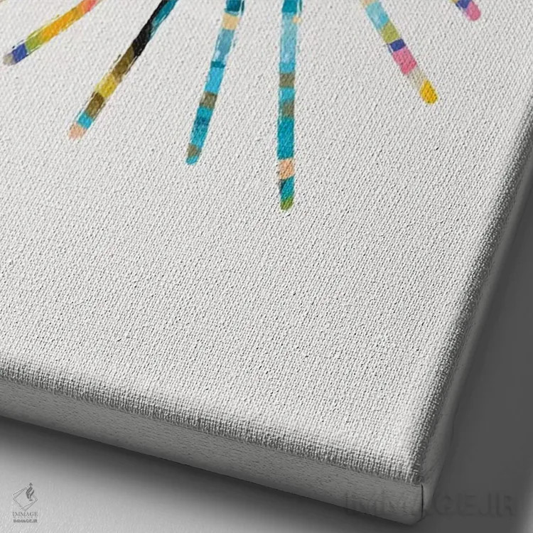 تابلو دکوراتیو تلاش اثر اتاوی - نمای نزدیک بافت بوم