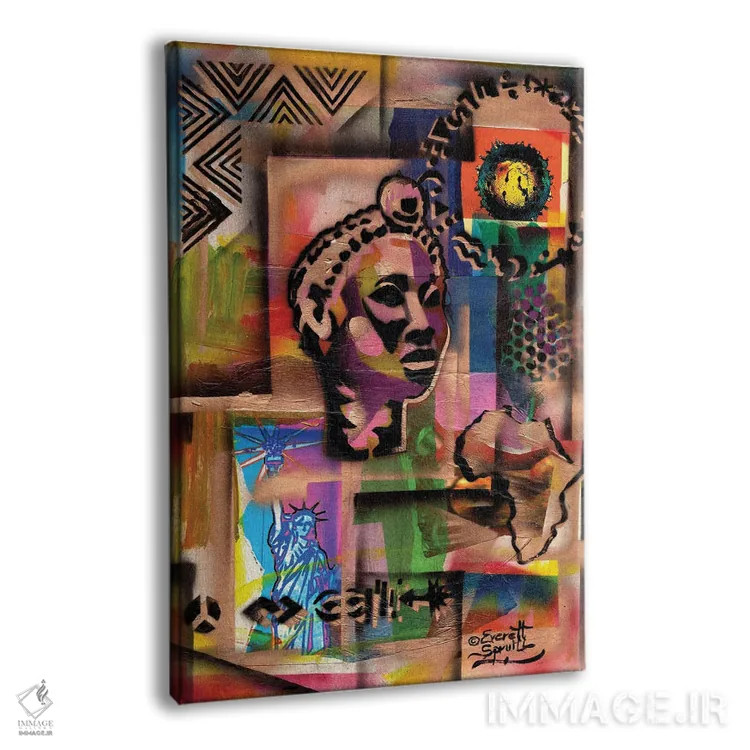 تابلو دکوراتیو ملکه مادر بنین اثر اورت اسپرویل - نمای پرسپکتیو محصول