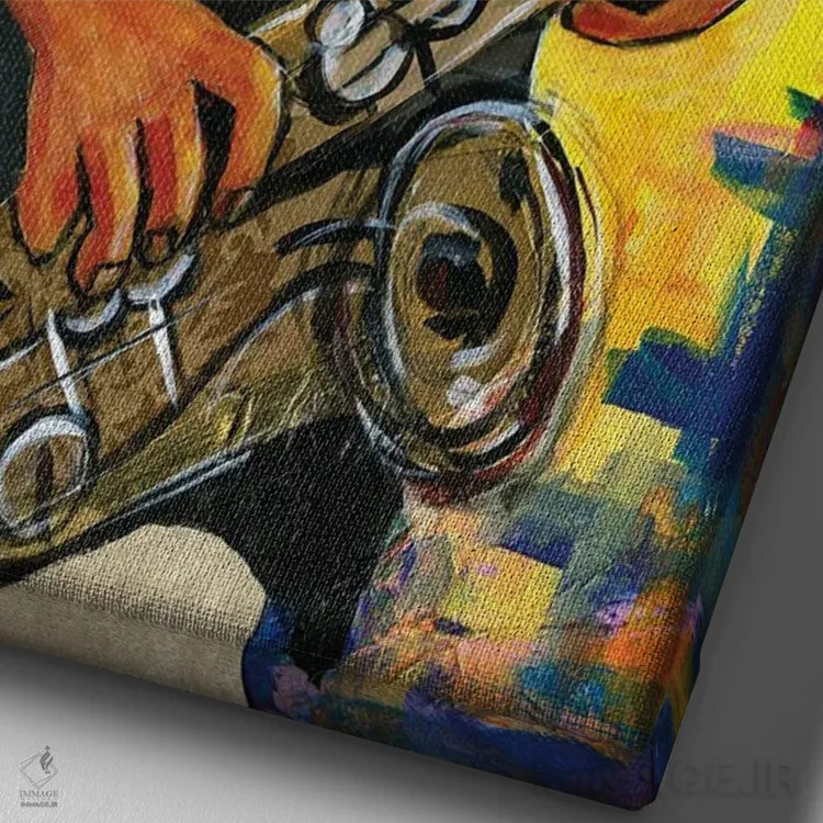 تابلو دکوراتیو تونی وین اثر اورت اسپرویل - نمای نزدیک بافت بوم