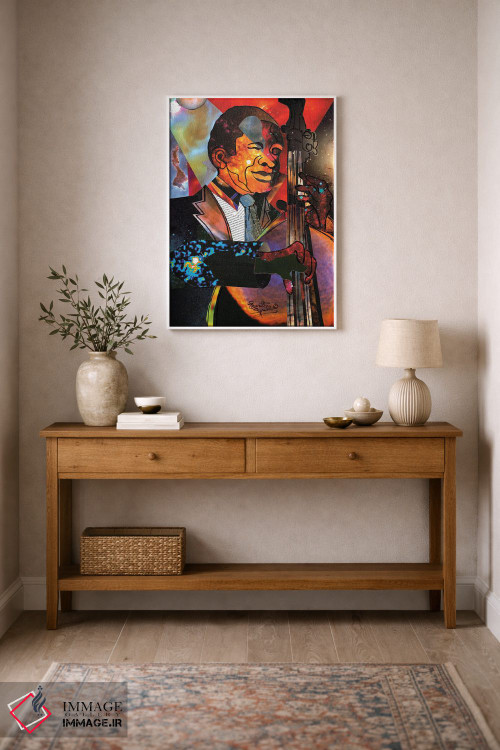 تابلو دکوراتیو نوازنده بیس فضایی اثر اورت اسپرویل - D1W