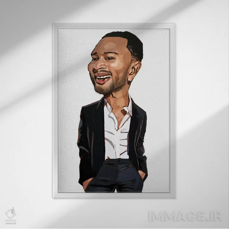 تابلو دکوراتیو جان لجند اثر ایوان ویلیامز - نمای قابدار سفید