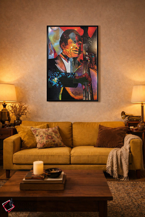 تابلو دکوراتیو نوازنده بیس فضایی اثر اورت اسپرویل - D4B