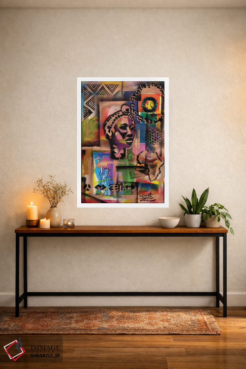 تابلو دکوراتیو ملکه مادر بنین اثر اورت اسپرویل - D2W