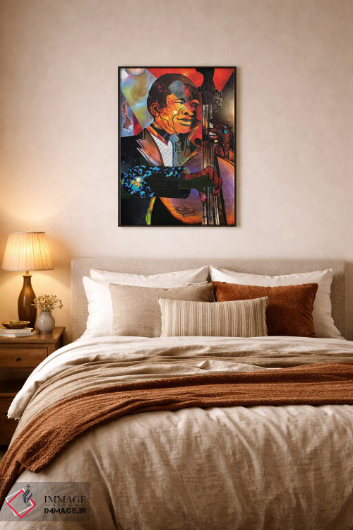 تابلو دکوراتیو نوازنده بیس فضایی اثر اورت اسپرویل - D6B