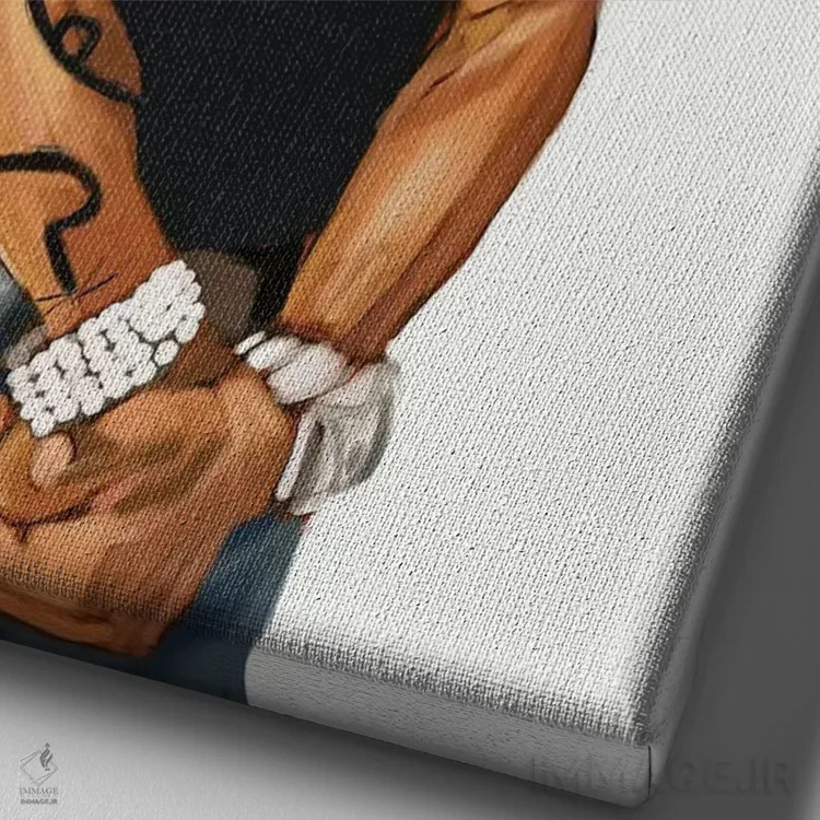 تابلو دکوراتیو ال ال کول جی اثر ایوان ویلیامز - نمای نزدیک بافت بوم