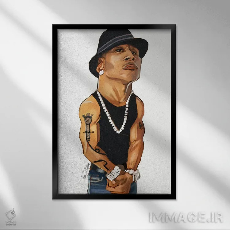 تابلو دکوراتیو ال ال کول جی اثر ایوان ویلیامز - نمای قابدار مشکی