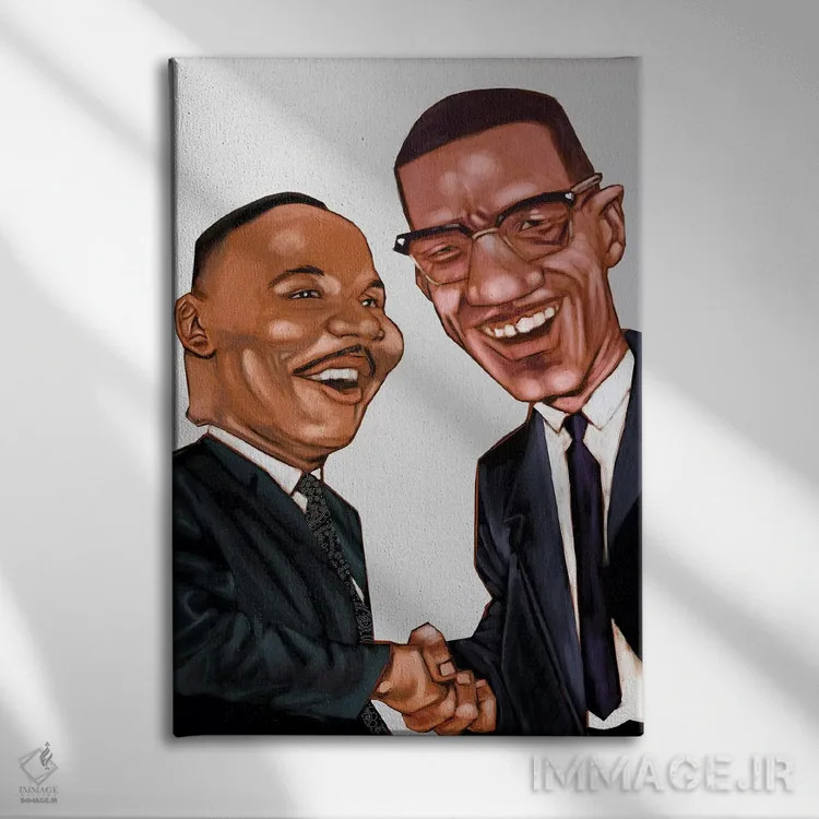 تابلو دکوراتیو ام ال کی و ایکس اثر ایوان ویلیامز - نمای روبهرو روی دیوار