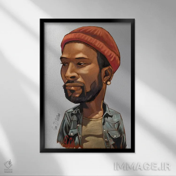 تابلو دکوراتیو ماروین اثر ایوان ویلیامز - نمای قابدار مشکی