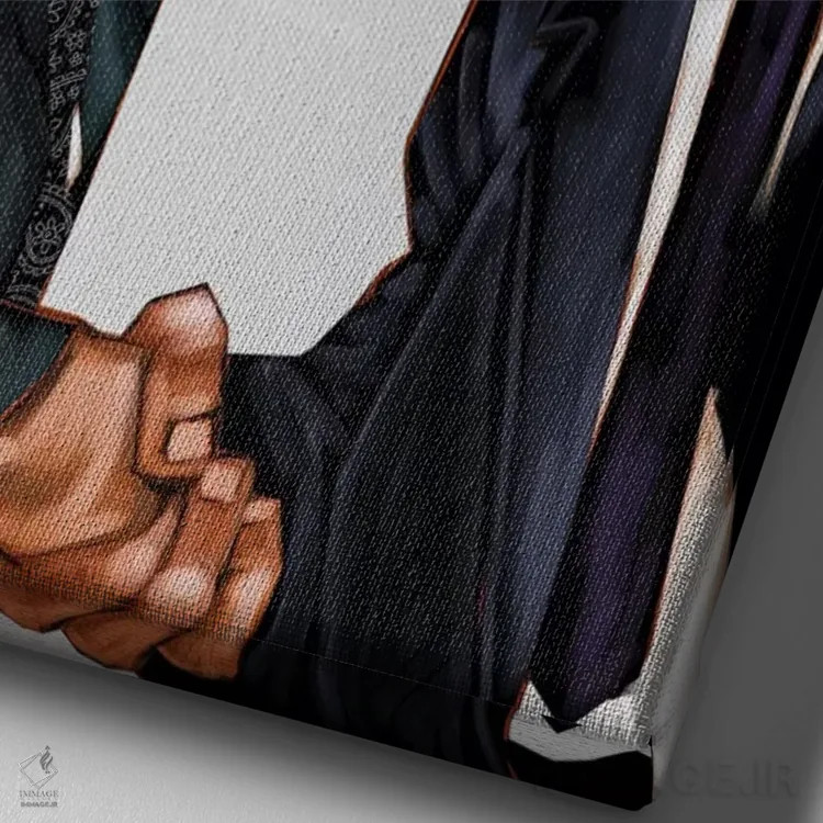 تابلو دکوراتیو ام ال کی و ایکس اثر ایوان ویلیامز - نمای نزدیک بافت بوم