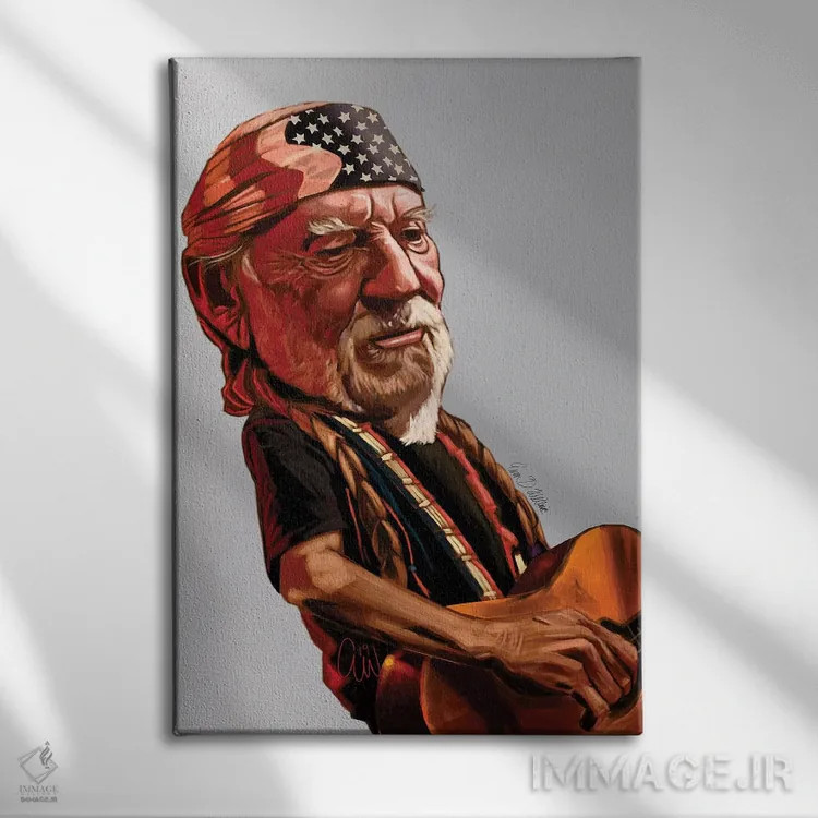 تابلو دکوراتیو ویلی نلسون اثر ایوان ویلیامز - نمای روبهرو روی دیوار