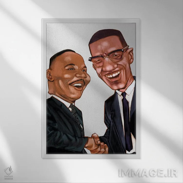 تابلو دکوراتیو ام ال کی و ایکس اثر ایوان ویلیامز - نمای قابدار سفید