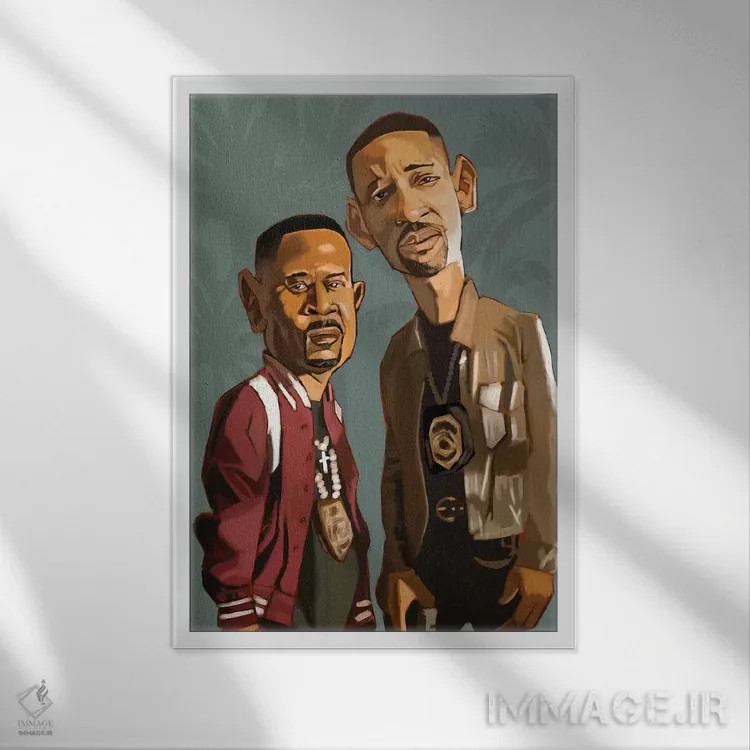 تابلو دکوراتیو بد بویز فور لایف اثر ایوان ویلیامز - نمای قابدار سفید