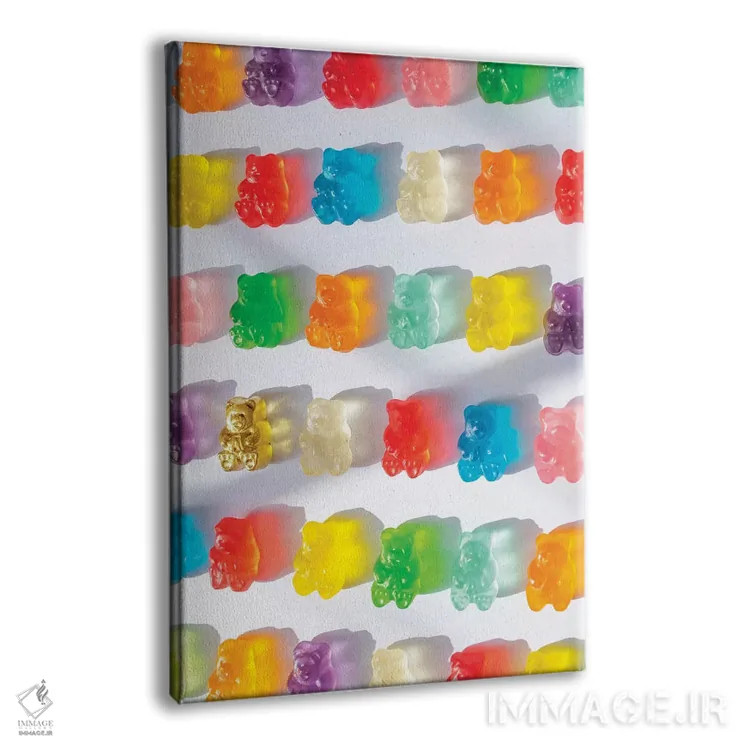 تابلو دکوراتیو آبنبات ژله ای شیشه نگاری اثر ارین سامر - نمای پرسپکتیو محصول