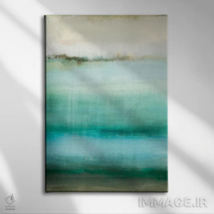 تابلو انتزاعی لاجورد اثر ادوارد سلکرک - نمای روبهرو روی دیوار