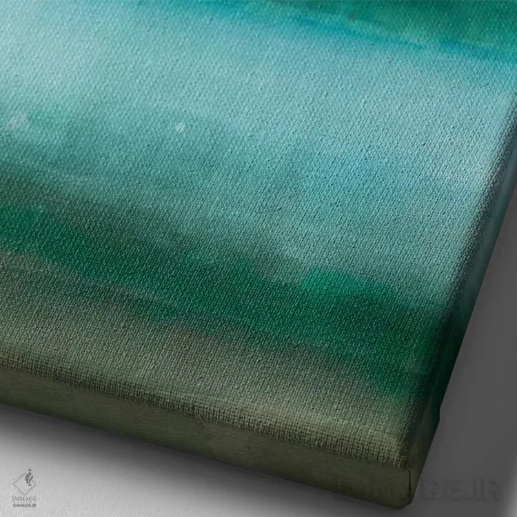 تابلو انتزاعی لاجورد اثر ادوارد سلکرک - نمای نزدیک بافت بوم