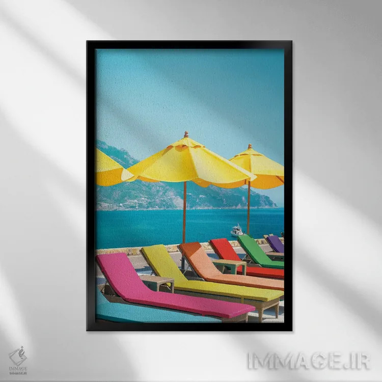 تابلو دکوراتیو آمالفی اثر ارین سامر - نمای قابدار مشکی