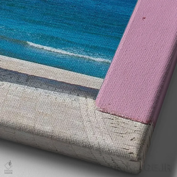 تابلو دکوراتیو طاق و فانوس ها اثر ارین سامر - نمای نزدیک بافت بوم