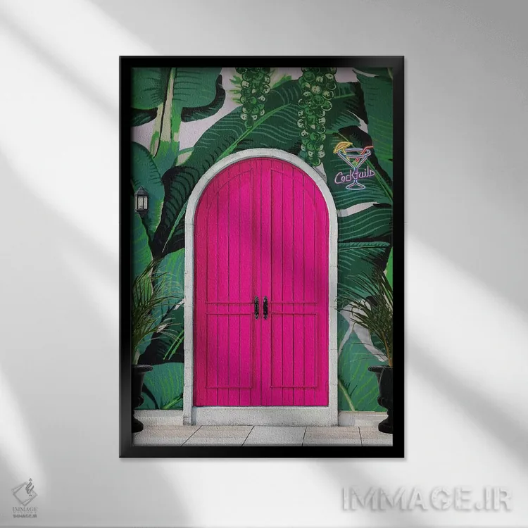 تابلو دکوراتیو سالن بهشتی اثر ارین سامر - نمای قابدار مشکی