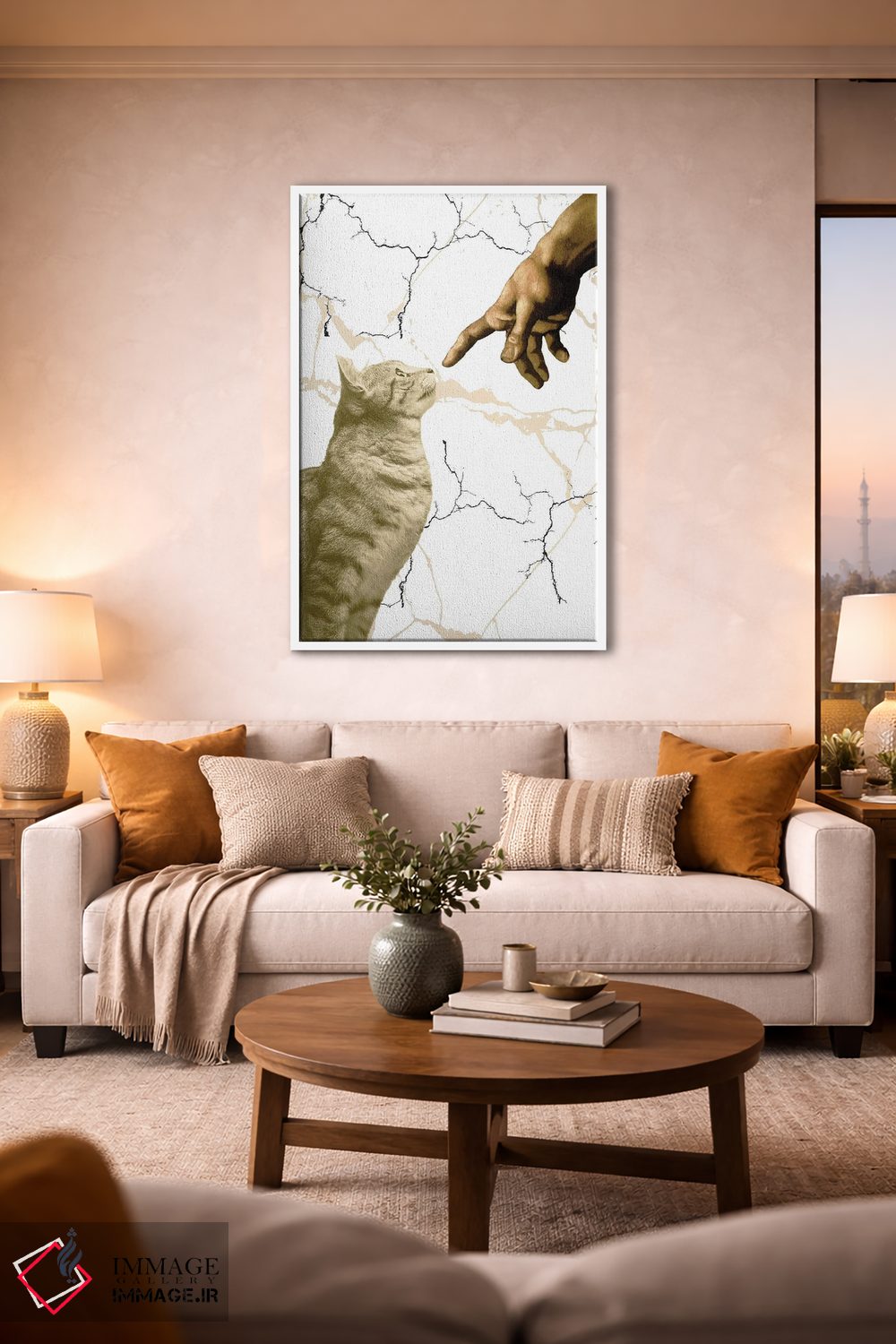 تابلو دکوراتیو آفرینش آدام اثر ادسون راموس - D1W