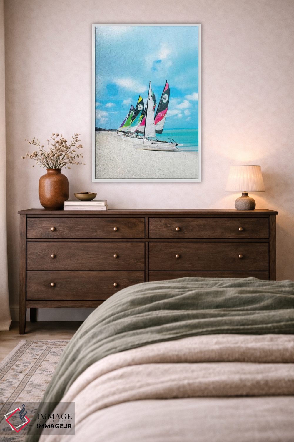 تابلو دکوراتیو قایق های رنگارنگ اثر ارین سامر - D2W