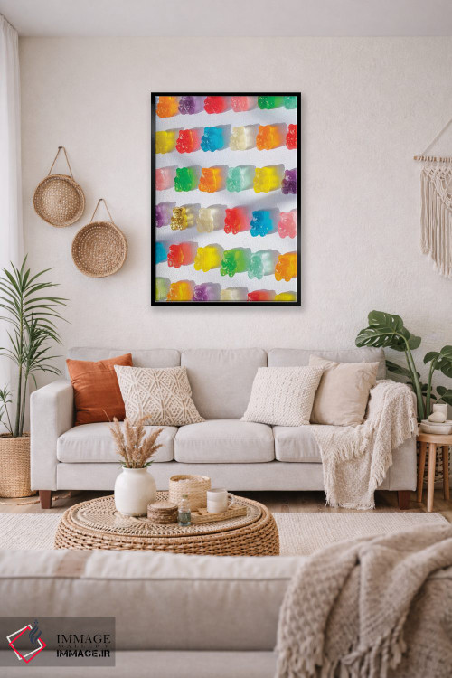 تابلو دکوراتیو آبنبات ژله ای شیشه نگاری اثر ارین سامر - D5B
