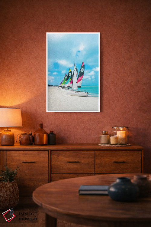 تابلو دکوراتیو قایق های رنگارنگ اثر ارین سامر - D3W