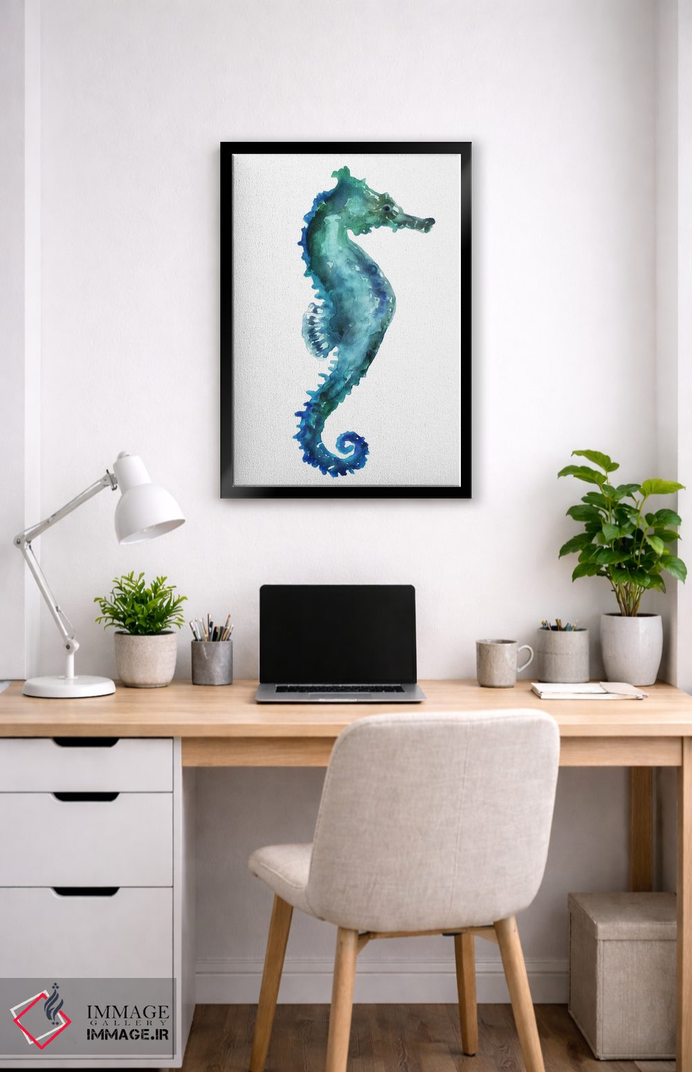 تابلو دکوراتیو اسب دریایی اثر ادوارد سلکرک - D3B