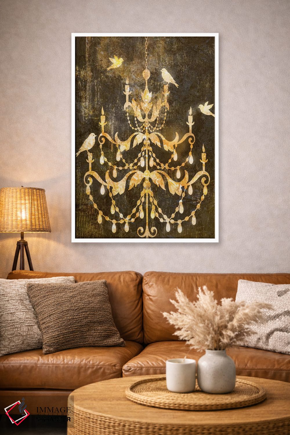 تابلو دکوراتیو تزئین طلایی فرسوده ۱ اثر ادوارد سلکرک - D3W