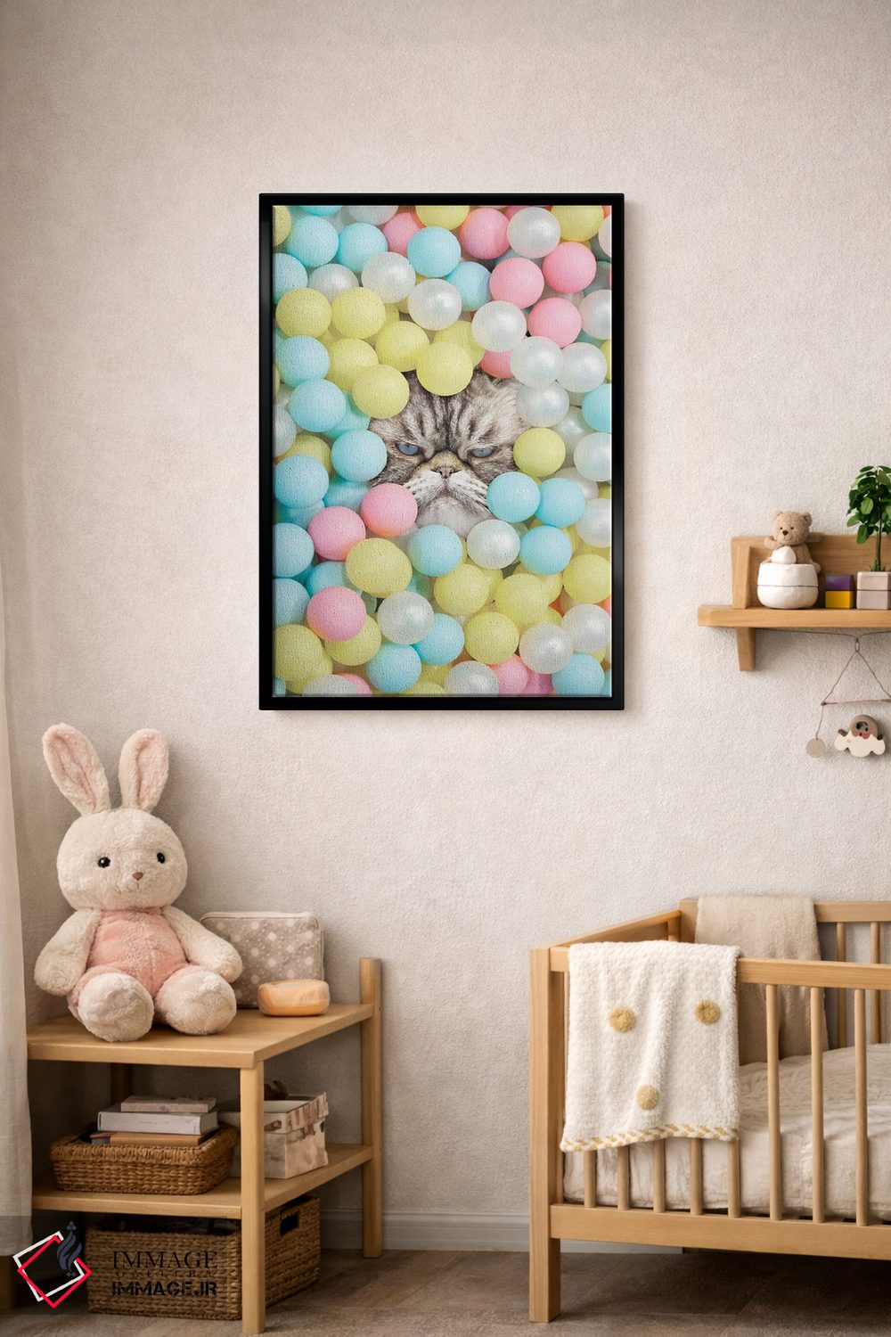 تابلو دکوراتیو گربه منشی اثر ارین سامر - D5B