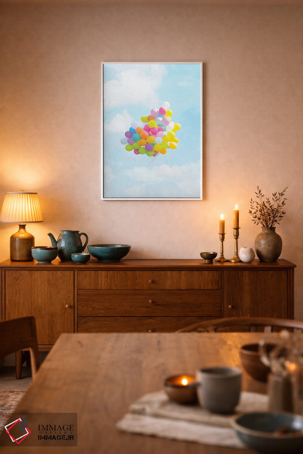 تابلو دکوراتیو خوشحالم که اینجا هستم اثر ارین سامر - D6W