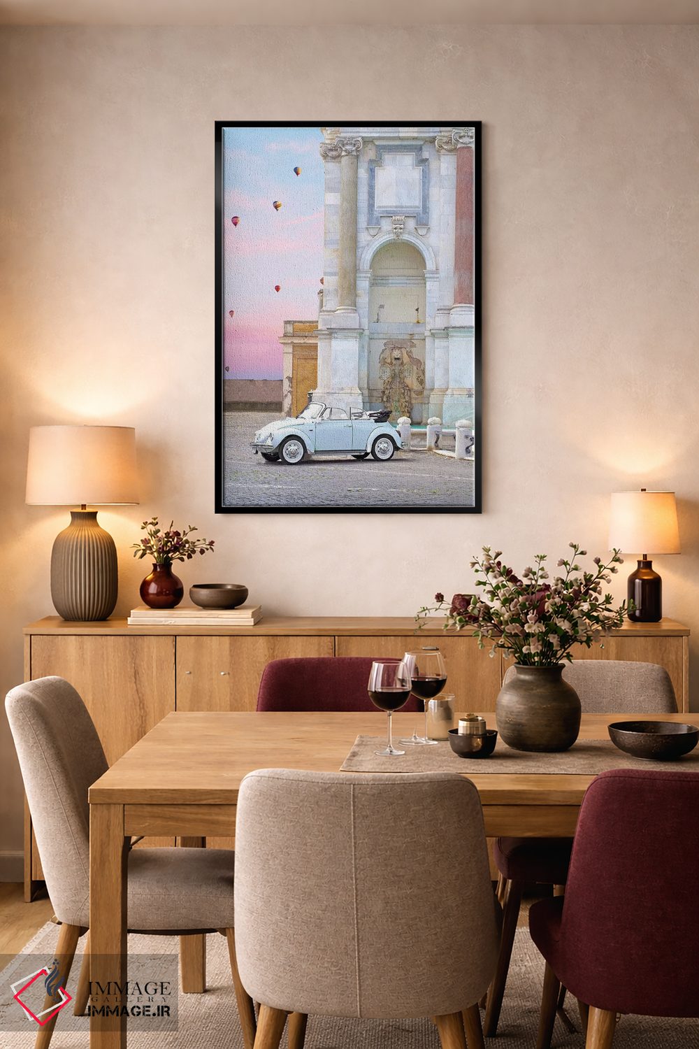 تابلو دکوراتیو کالسکه در رم اثر ارین سامر - D6B