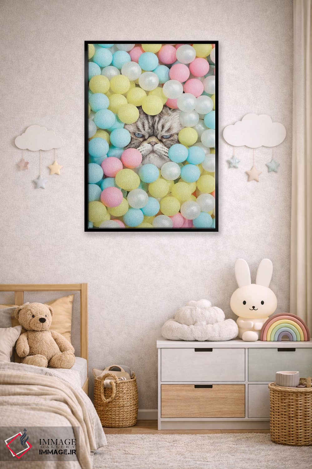 تابلو دکوراتیو گربه منشی اثر ارین سامر - D6B