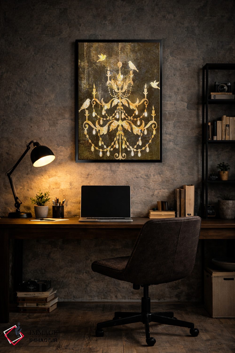 تابلو دکوراتیو تزئین طلایی فرسوده ۱ اثر ادوارد سلکرک - D6B