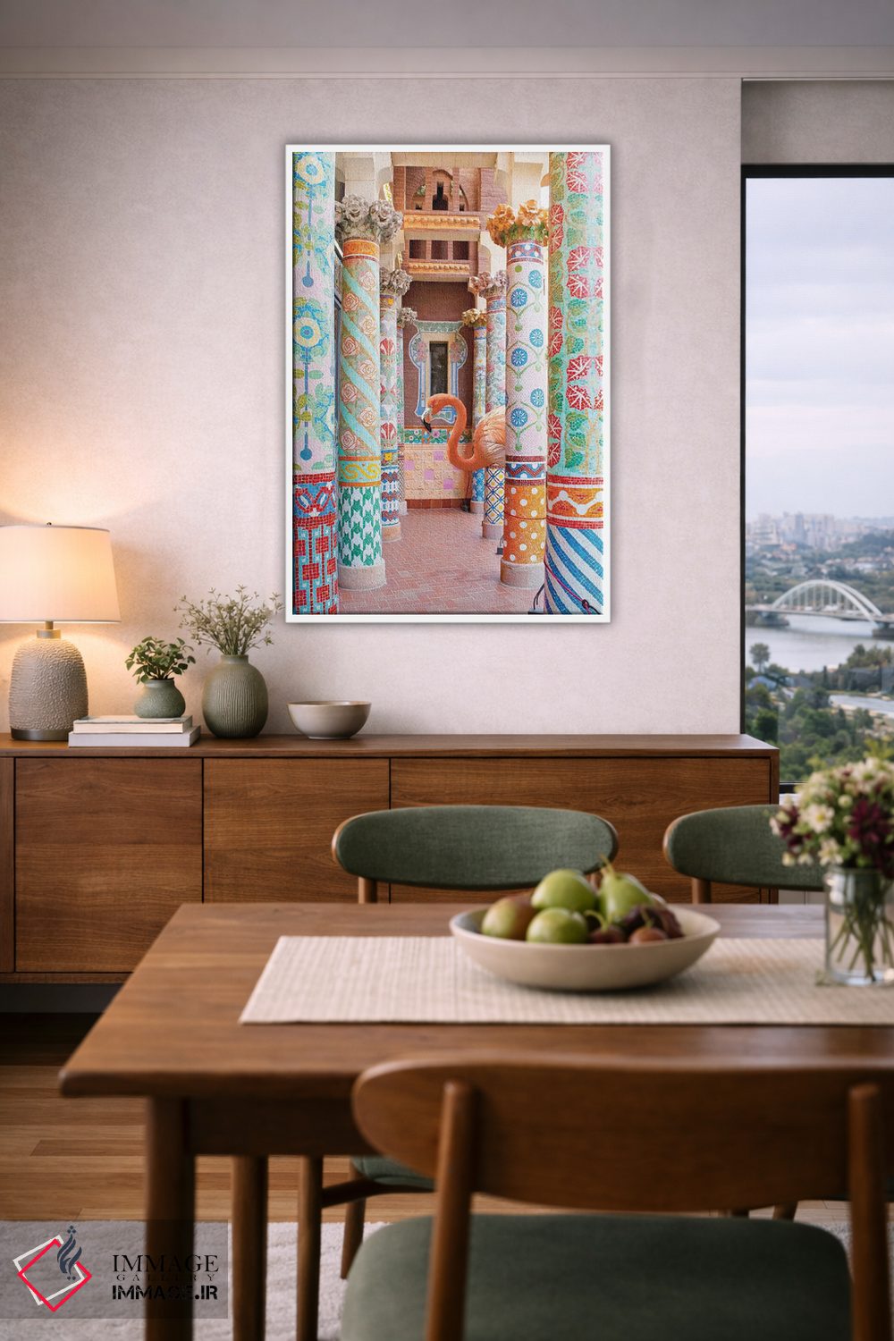 تابلو دکوراتیو ستون های فلامینگو اثر ارین سامر - D6W