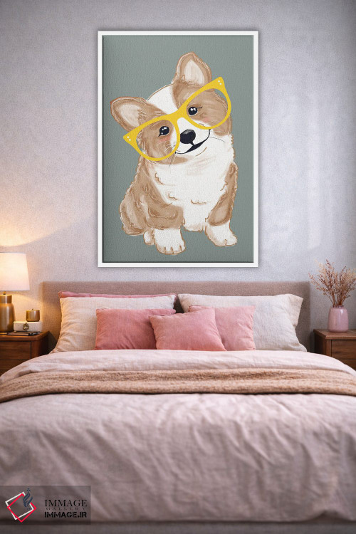 تابلو دکوراتیو کورگی بامزه اثر ادسون راموس - D2W