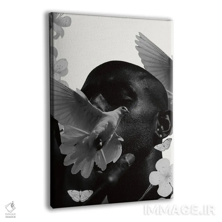 تابلو دکوراتیو کلاژ سوررئالیستی از انسان اثر ادسون راموس - نمای پرسپکتیو محصول