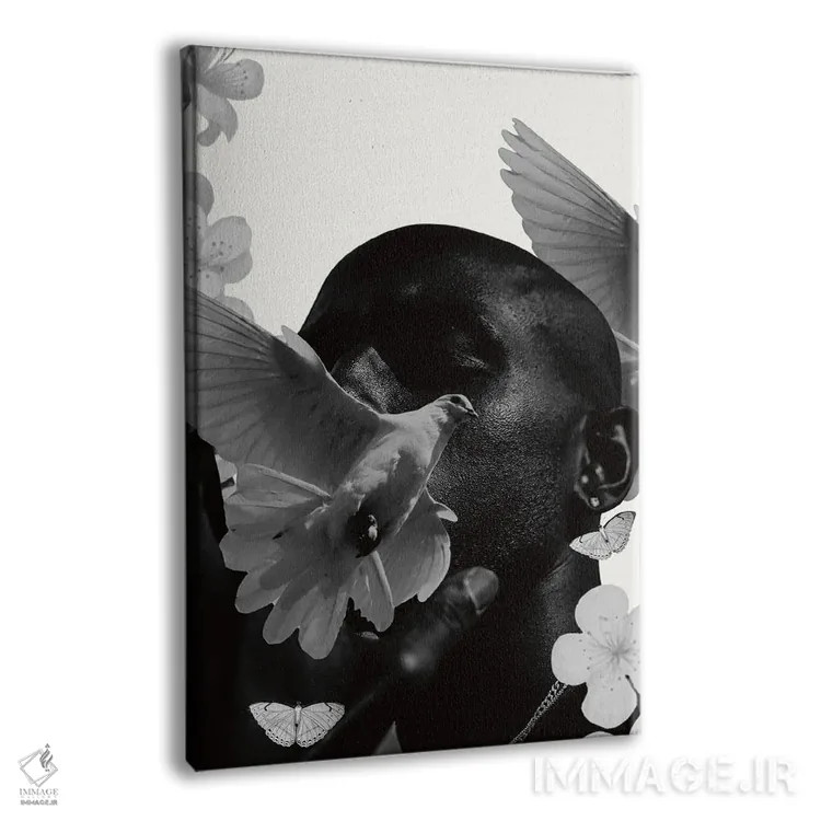 تابلو دکوراتیو کلاژ سوررئالیستی از انسان اثر ادسون راموس - نمای پرسپکتیو محصول