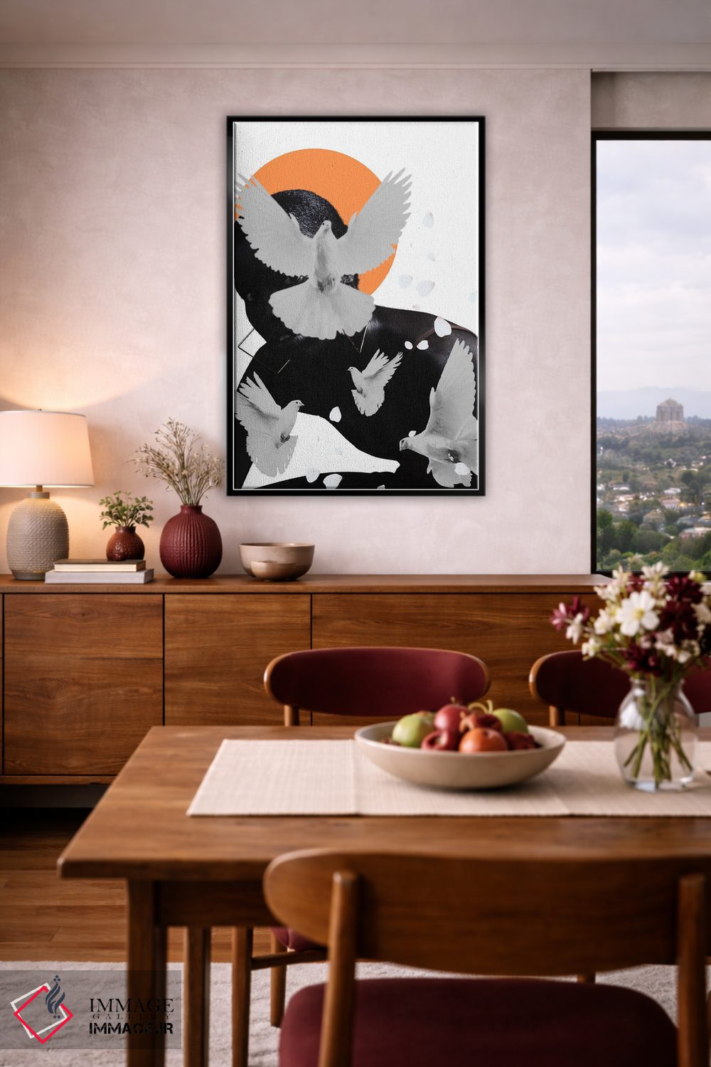 تابلو دکوراتیو کبوترها اثر ادسون راموس - D5B