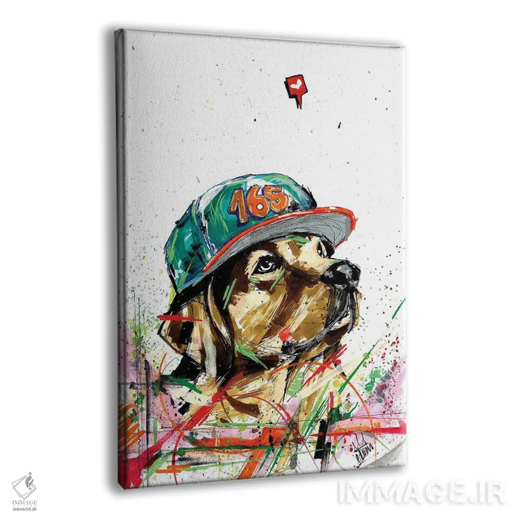 تابلو دکوراتیو سگ گلدن رتریور اثر ادسون راموس - نمای پرسپکتیو محصول