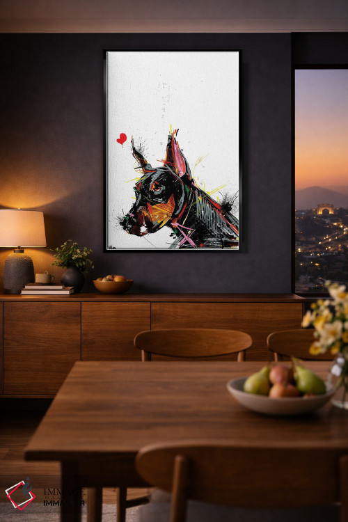 تابلو دکوراتیو سگ دوبرمن اثر ادسون راموس - D1B