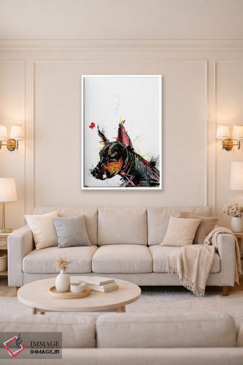 تابلو دکوراتیو سگ دوبرمن اثر ادسون راموس - D2W