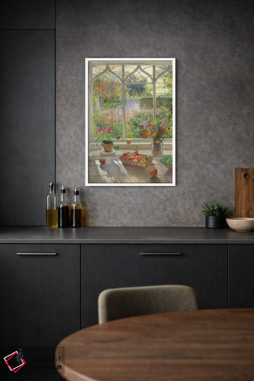 تابلو کلاسیک میوه و گل های پاییزی اثر تیموتی ایستون - D1W