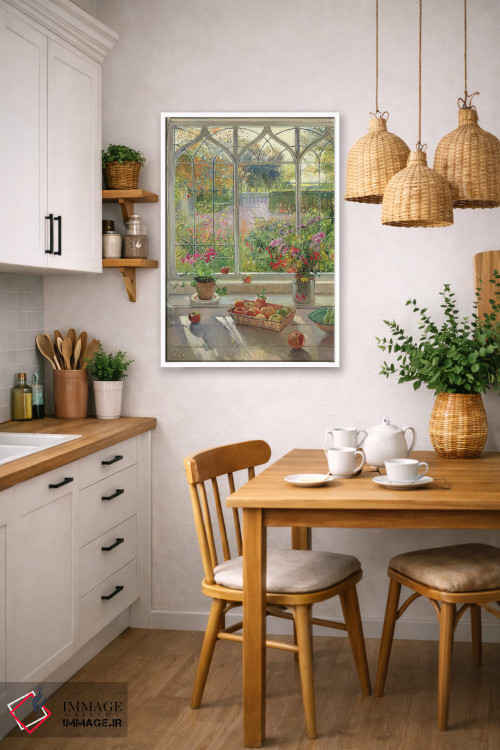 تابلو کلاسیک میوه و گل های پاییزی اثر تیموتی ایستون - D5W