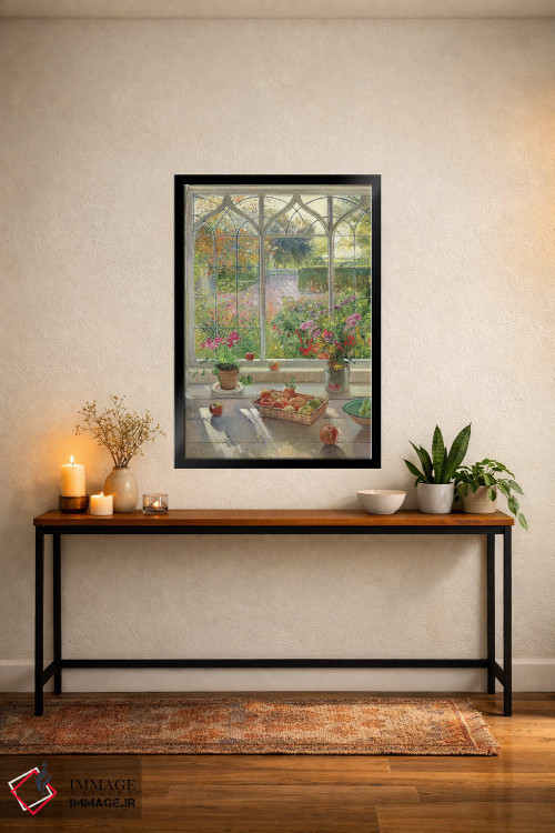 تابلو کلاسیک میوه و گل های پاییزی اثر تیموتی ایستون - D4B