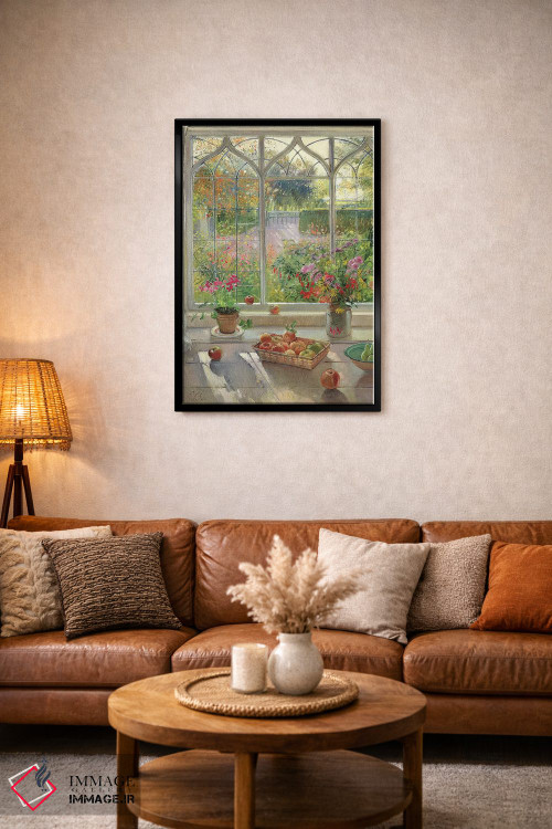 تابلو کلاسیک میوه و گل های پاییزی اثر تیموتی ایستون - D3B