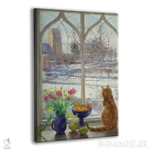 تابلو کلاسیک سایه های برف و گربه اثر تیموتی ایستون - نمای پرسپکتیو محصول