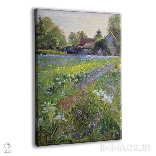 تابلو کلاسیک زنبق های کوتاه و کلبه، ۱۹۹۳ اثر تیموتی ایستون - نمای پرسپکتیو محصول